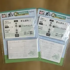 タイトーくじ　ホースヒーローズ　F賞 勝馬投票券風メモ　2種セット