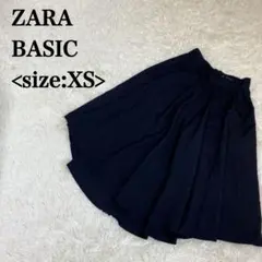ZARA BASIC ザラベーシック ネイビー フレアスカート XSのサムネイル