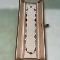 パールと天然石のビーズネックレス