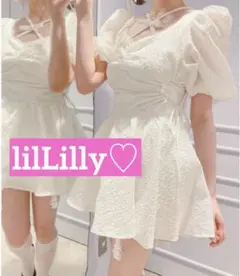 定価1.9万完売品 lillilly pain サイドハートジャガードチュニック