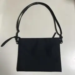 無印 良品 黒 ナイロン ショルダーバッグ サコッシュ