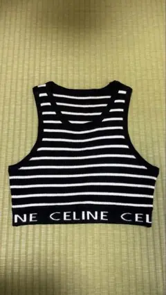 CELINE ブラック クロップドタンクトップ S CELINE - CELINE タンクトップの通販 by @ma_ ✩Room✩｜セリーヌなら