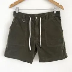 FIDES フィデス　ストレッチコーデュロイショートパンツ　カーキオリーブのサムネイル
