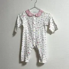 【Boribon ouef】フランス柄プリントロンパース 60-70㎝
