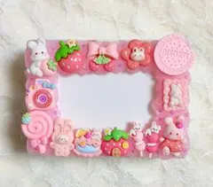 ホイップデコ　トレカケース　収納ケース　トレカ　ピンク　ゆめかわ　いちご　うさぎ