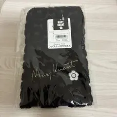 MARY QUANT ファスナー付きタオル ブラック