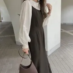 LAUIRバックリボンマーメイドキャミソールワンピース