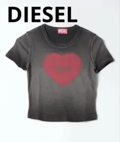 新品タグ付 DIESEL T-ELE ハート Dロゴ Tシャツ XS