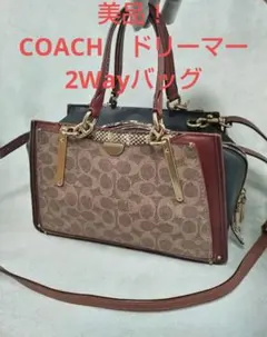 値下げ！COACH パイソン柄ドリーマー 2way ショルダー！ - メルカリ