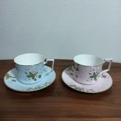 ウェッジウッド　ワイルドストロベリー　ブルーム　カップ＆ソーサー　ペア