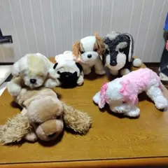 犬 のぬいぐるみ 6体セット まとめ売りのサムネイル