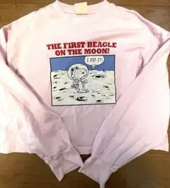 PEANUTS スヌーピー 長袖Tシャツ ピンク S
