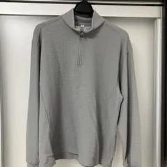 GU ハーフジップ スウェット グレー Lのサムネイル