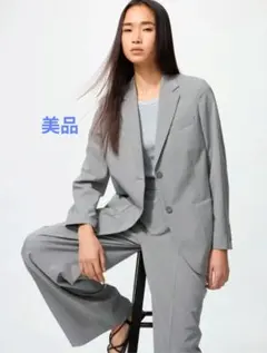 ユニクロ　感動ジャケットリラックスフィット　美品　グレー　gray　Mサイズ