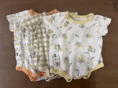 Konny コニー　コットンメッシュボディスーツ　3枚セット