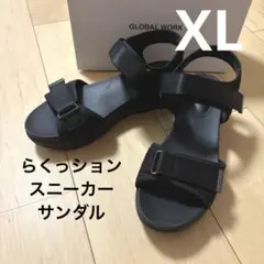 グローバルワーク★らくっションスニーカーサンダルXLブラック黒
