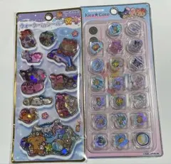 日焼けキティ　サンリオ　ウォーターシール　おはじきシール　セット