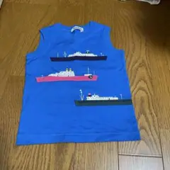 familiar 船プリント ノースリーブ 100cm