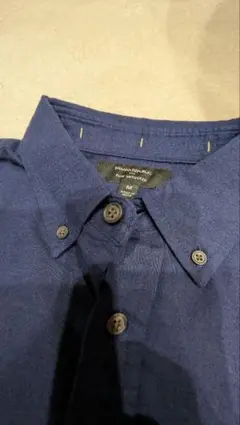 バナナ・リパブリック フランネルシャツ　ネイビー 長袖シャツ M