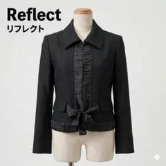 【美品】Reflect リフレクト 黒ジャケット 7号S 日本製 2WAY　上品