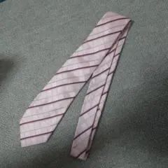 COMME CA MEN ピンクストライプネクタイ