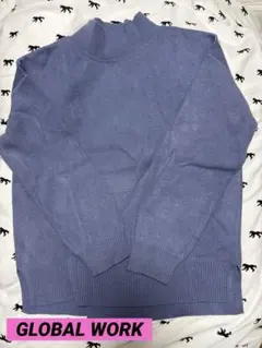 【送料値引中のみの価格】グローバルワーク　メルティニット　ブルー　Mサイズ