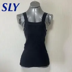 SLY 黒 タンクトップ 綿100% フリーサイズのサムネイル