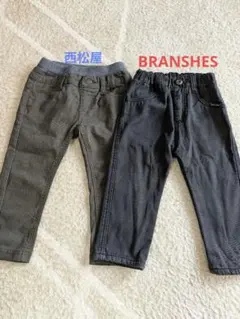 branshesブランシェス &西松屋　90cm パンツ 2枚セット