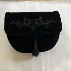 クラッチバック　ベロア　黒