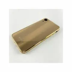 新品 iPhone XR 背面ガラスシェルケース　ゴールド B207