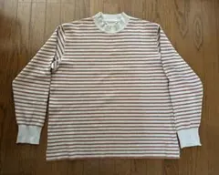 Snow Peak ボーダー モックネック カットソー　長袖Tシャツ　日本製XLのサムネイル