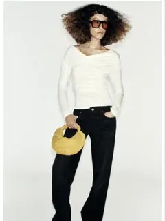 ドレープカシュクールトップス　ZARA