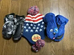 キッズ　スノー手袋　アンパンマンニット帽　まとめ売り