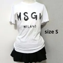 MSGM ロゴTシャツ ホワイト 白 レディースSサイズ イタリア製のサムネイル