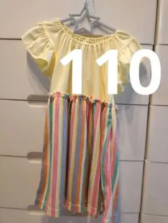 カラフル　フリル袖　ワンピース　女の子　夏服　夏物　涼しい　おしゃれのサムネイル