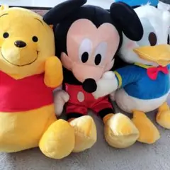 ディズニーミッキー　ドナルドダック　くまのプーさん　特大ぬいぐるみセット