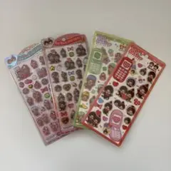 【正規品】モンチッチ うるちゅるポップシール 平成はっぴーフォン 4点セット