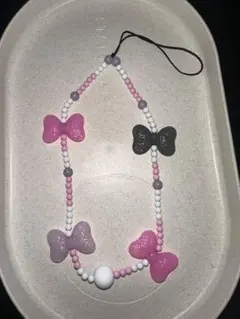 リボンモチーフストラップ