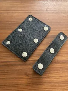 ハンドルカバー　持ち手カバー　黒　2個セットトートバッグ　革かばん レザー