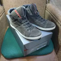 PRADA スエード ハイカットスニーカー 5.5のサムネイル