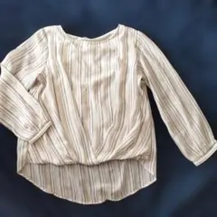 GLACIER シフォン　カットソー 　長袖　 Honeys　Lサイズ　グラシア