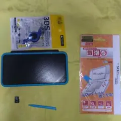 修繕動作品】Nintendo new2dsLL ターコイズB✕黒 新品フィルム付
