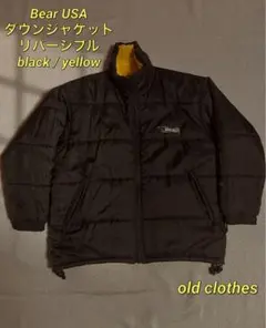 Bear USA ベアー リバーシブル ダウンジャケット 【黒/黄】