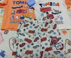 トミカ はぴだんぶいTシャツ90cm2枚と90cmズボンセット