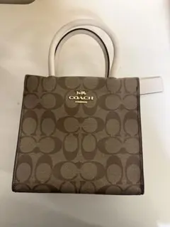 COACH ブラウン ロゴ ハンドバッグ