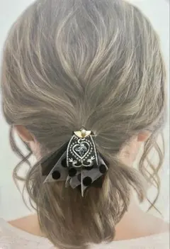 ハンドメイド　インド刺繍リボン　ヘアゴム