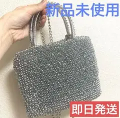 当日発送アンテプリマ風 ビーズ ワイヤーバッグ　ショルダーバッグ　新品未使用　黒 即日発送 アンテプリマ風 ビーズ ワイヤーバッグ ショルダー