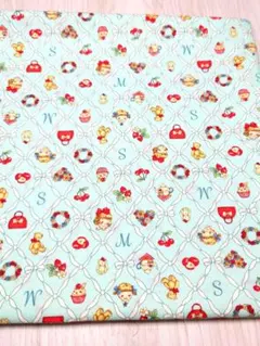 ♥キルトゲイト生地 マーガレット＆ソフィー♥ リボン花柄 水色