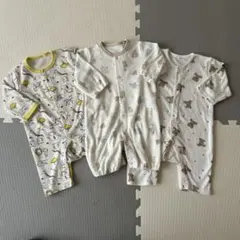 西松屋　ベビー服　長袖　ロンパース　3枚まとめ売りセット