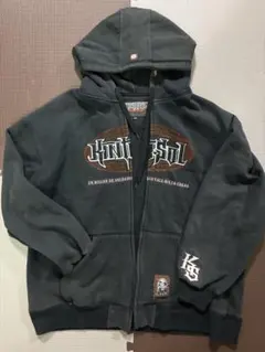 Knit Sol 黒 ジップパーカー